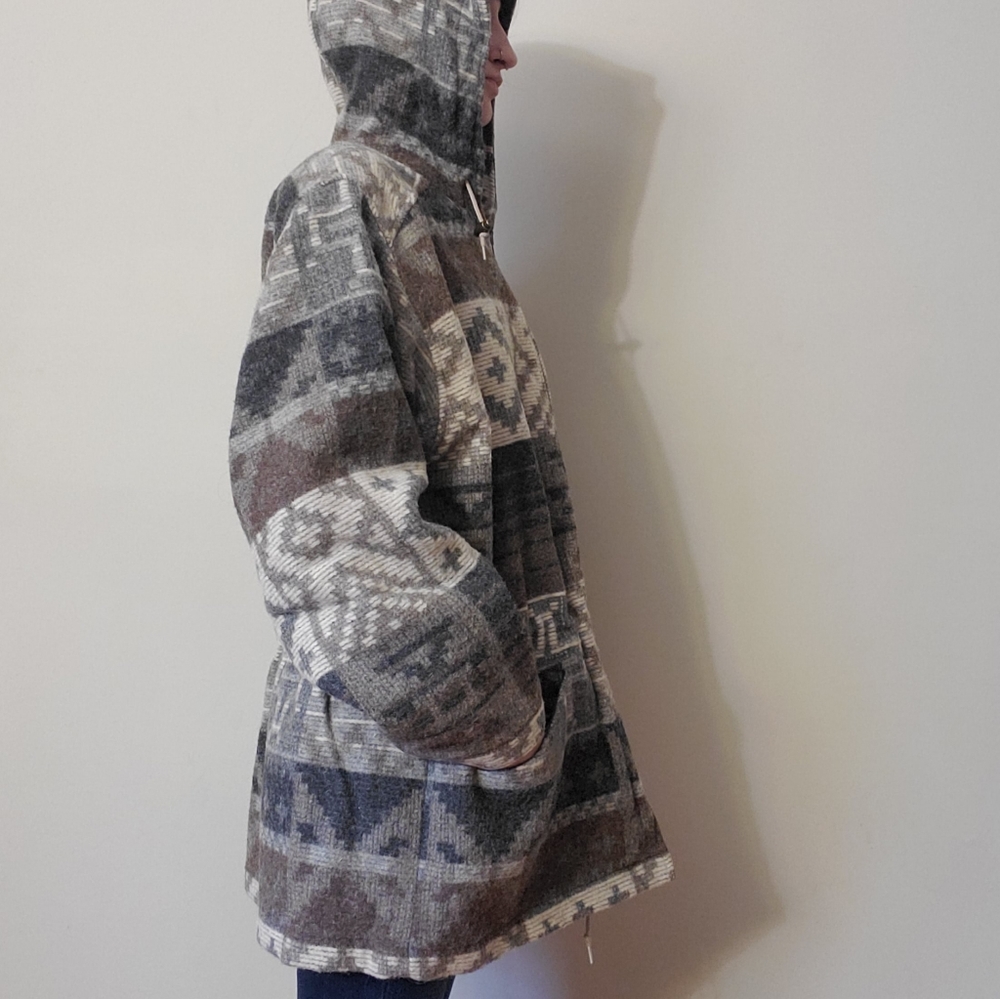 Brown Fairisle Coat Large - Picture 5 of 5